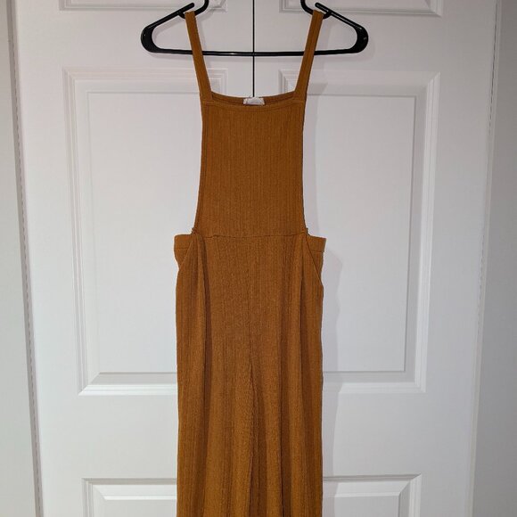 SIENNA SKY Jumpsuit Sleeveless W/ Pockets Wide Leg Knit Burnt Orange - Picture 1 of 3